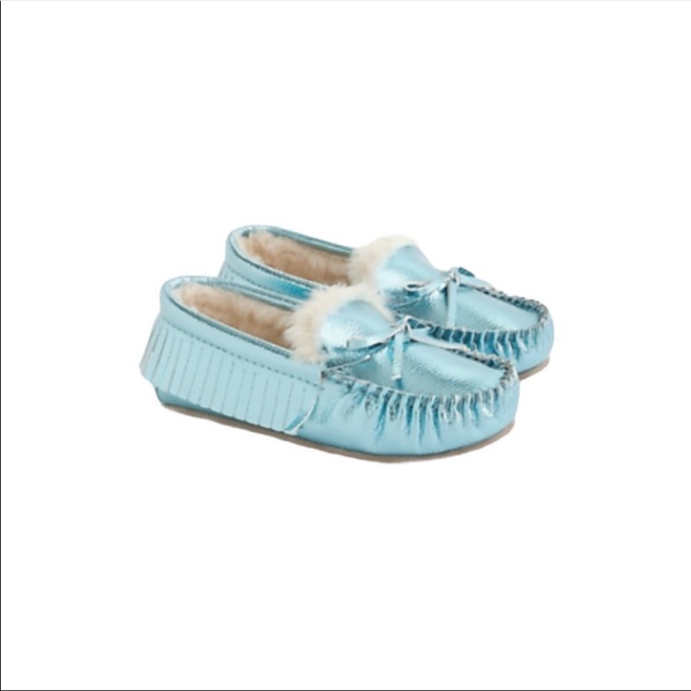 Crewcuts blue moccasins NWT